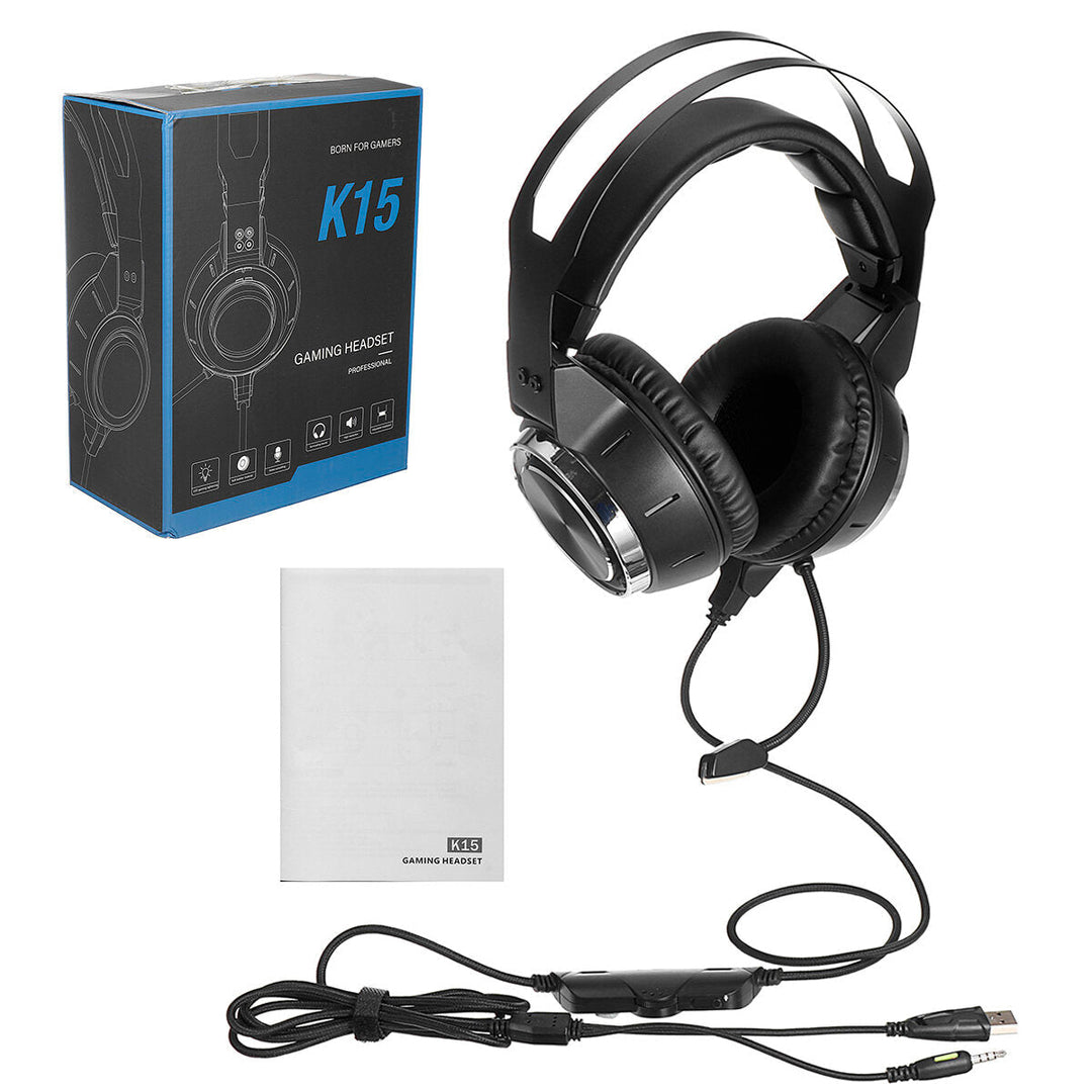 Wired Stereo Bass Surround Noise Reduction Gaming Headset with Mic for PS4  for Xbox One PC Image 7