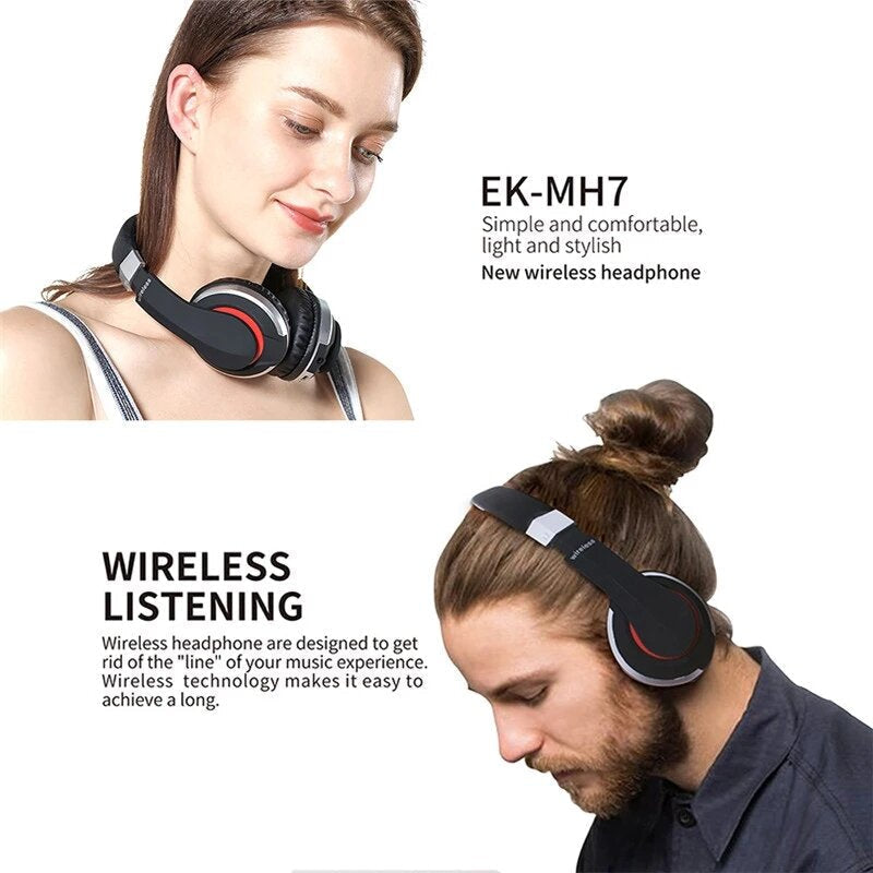 Wireless Headphones bluetooth Headset Foldable Stereo Gaming Earphones With Microphone Support TF Card Image 3