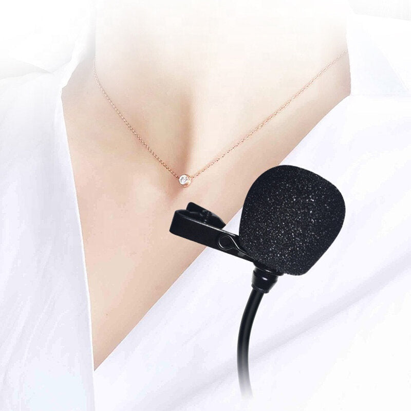 Wireless Lavalier Microphone Mini Portable Lapel Collar Clip-on Mic with Receiver Transmitter for Live Interview DSLR Image 3