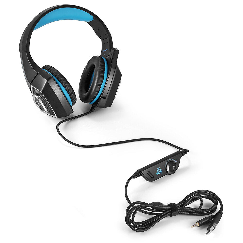 Gaming Headset Stereo Bass Game Headphone with Mic Noise Canceling LED Light for PC for PS4 Laptop Image 4