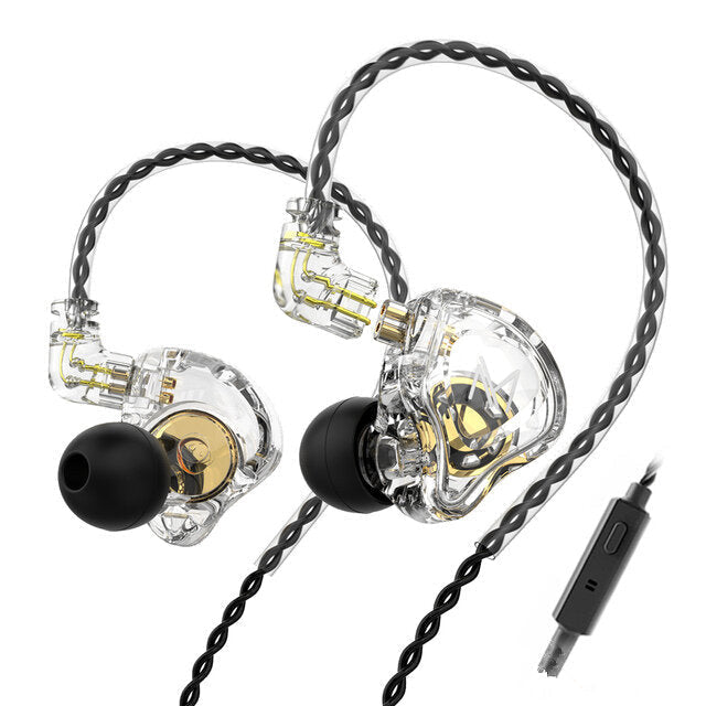 Earphone 10mm Dual Magnetic Driver HiFi Sport DJ Monitor Headphone in Ear Monitor Noise Cancelling Headset with Mic Image 8