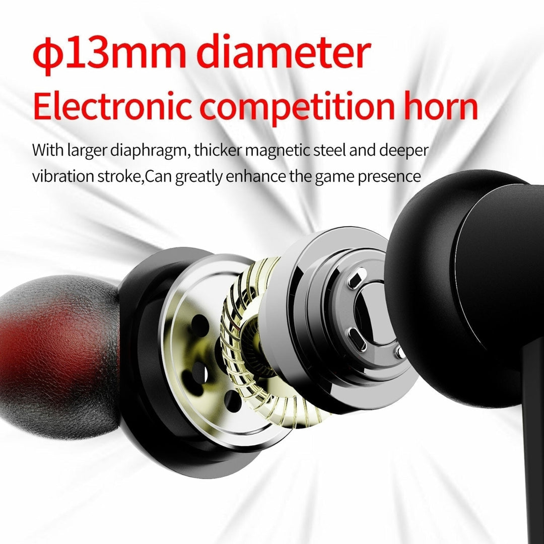In-Ear Gaming Headset Dual Microphone Super Bass Headphone Active Noise Reduction with Detachable HD Long-Microphone Image 3