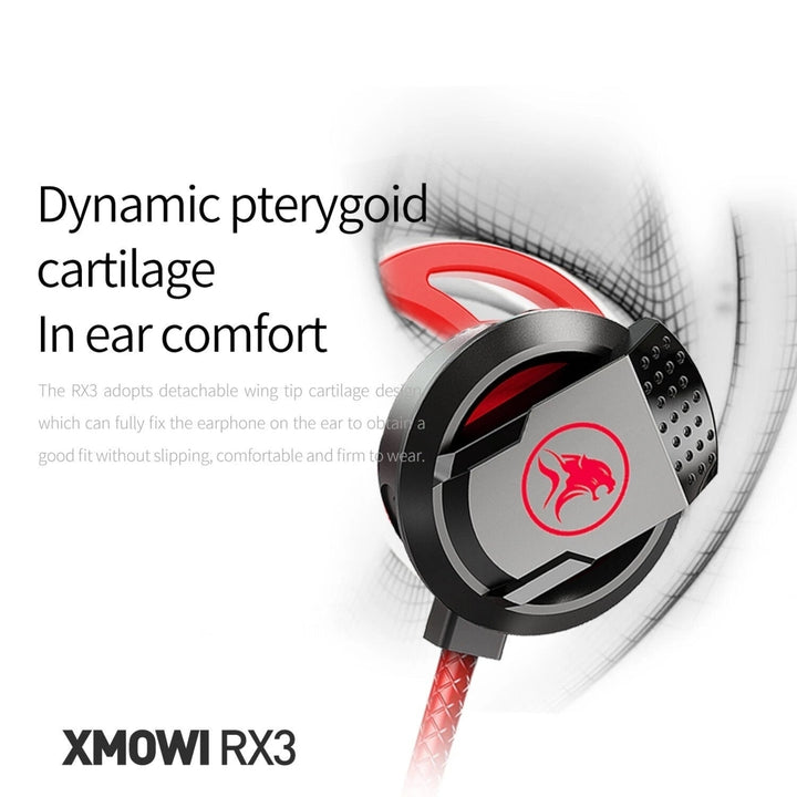 In-Ear Gaming Headset Dual Microphone Super Bass Headphone Active Noise Reduction with Detachable HD Long-Microphone Image 6
