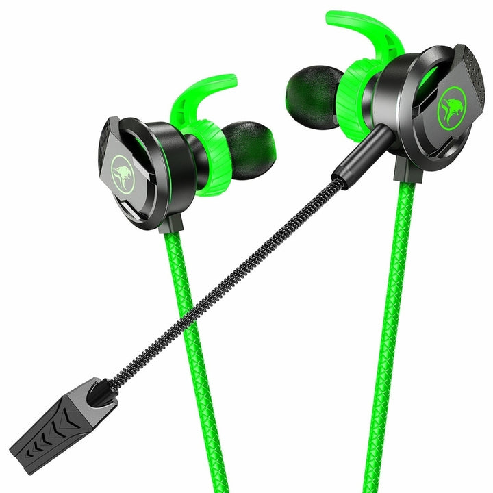 In-Ear Gaming Headset Dual Microphone Super Bass Headphone Active Noise Reduction with Detachable HD Long-Microphone Image 9