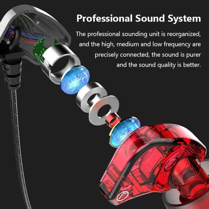 Surround Bass Wire Headphones IPX5 Waterproof Sweatproof Sport Headset Comfort Beat Drums In Ear Earphones Image 3