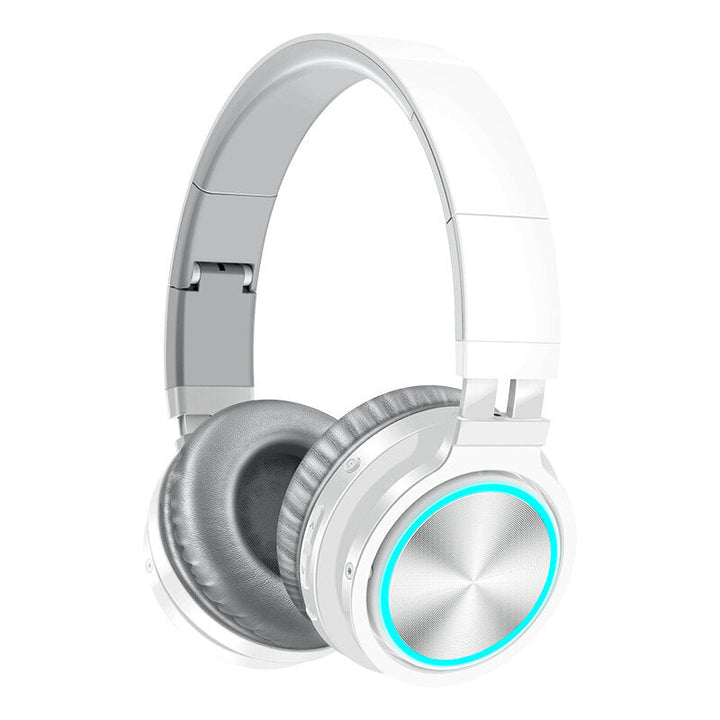 Foldable bluetooth 5.0 Headphone RGB Light Strong Bass Volume Control Headset With Mic for Mobile Phones Image 6