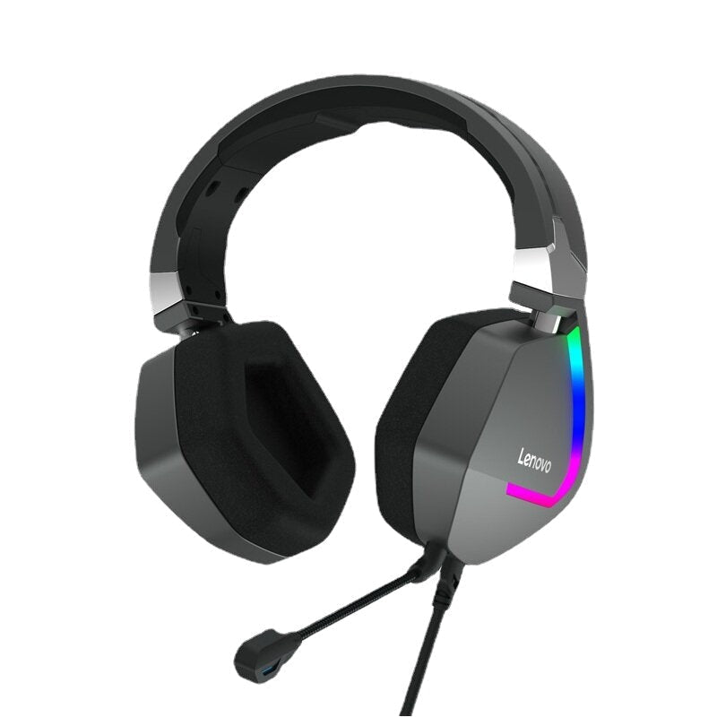 Gaming Headphone USB 7.1 Surround Sound Deep Bass RGB Colorful Light Headset with Mic for PC Laptop Gamer Image 2