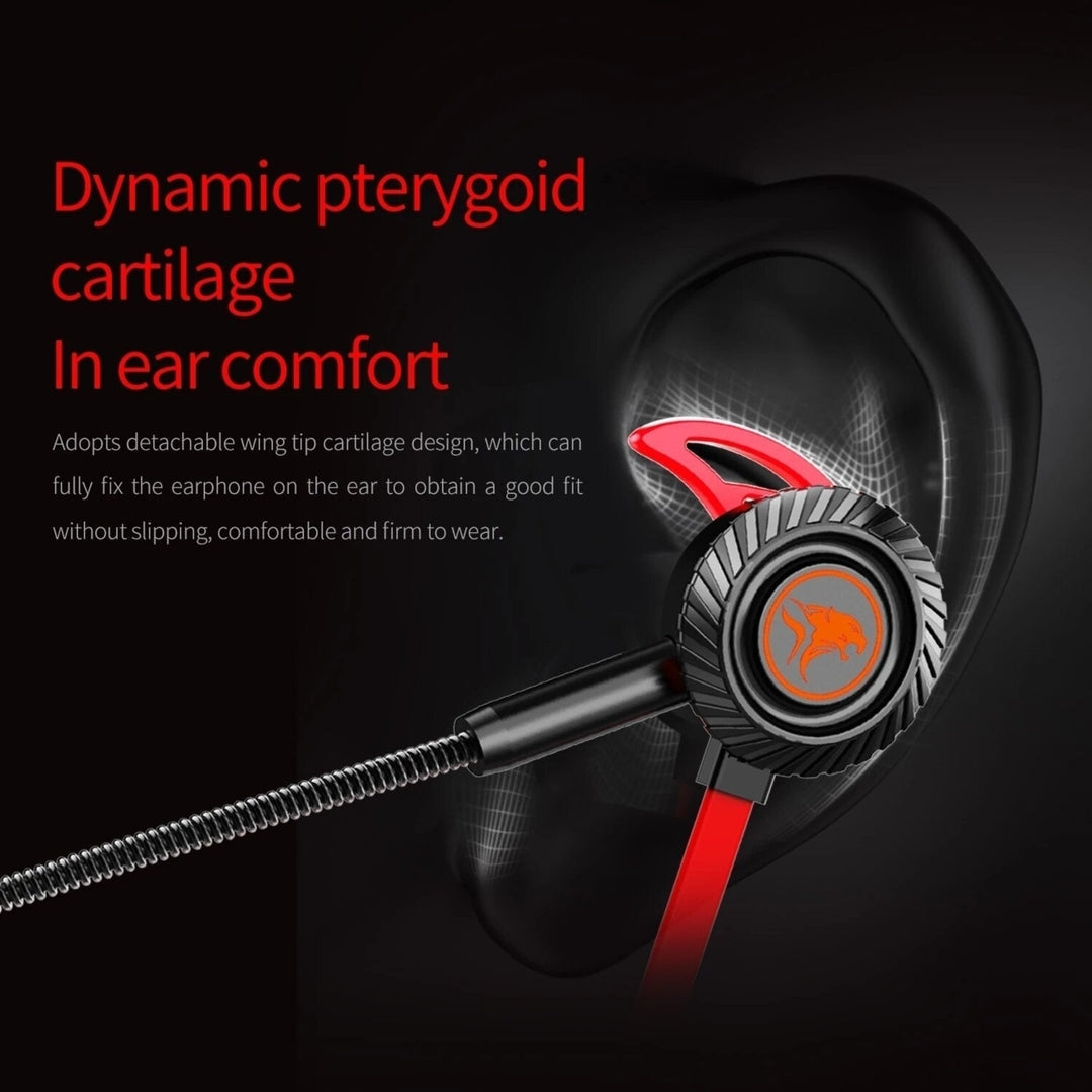 Gaming Earphones Noise Reduction Headset Detachable HD Long Mic Headphone Deep Bass Stereo Surround Earbuds Image 6