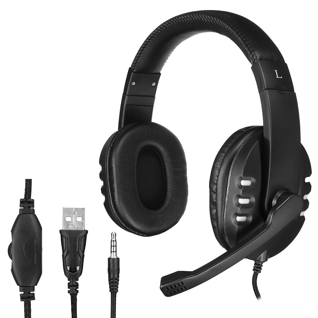 Gaming Headset Stereo Sound Headphone Colorful Lighting Effect Large Unit with Mic for Computer Gamer Image 7