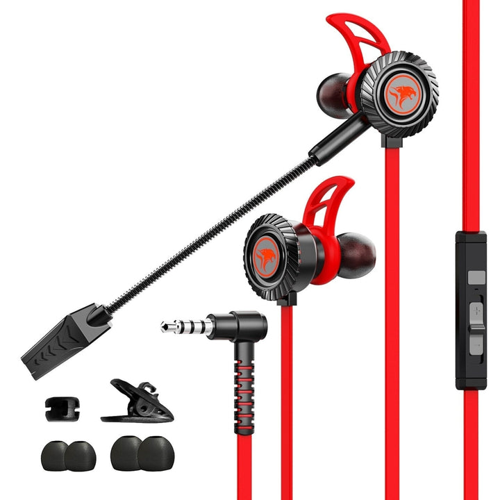 Gaming Earphones Noise Reduction Headset Detachable HD Long Mic Headphone Deep Bass Stereo Surround Earbuds Image 8
