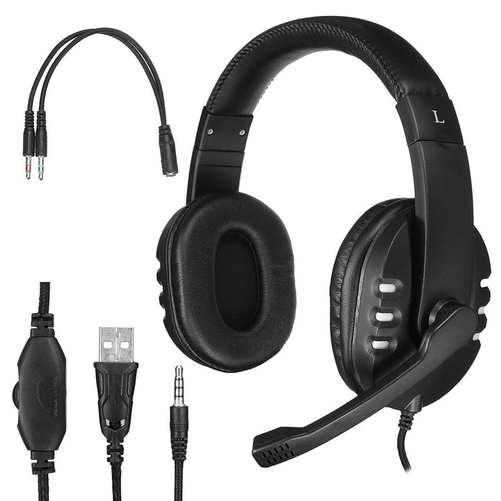 Gaming Headset Stereo Sound Headphone Colorful Lighting Effect Large Unit with Mic for Computer Gamer Image 8