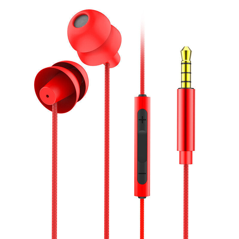 Headsets HiFi HD Sound Noise Reduction Half in-Ear 3.5mm Wired Control Stereo Earphones Headphone With Mic Image 6