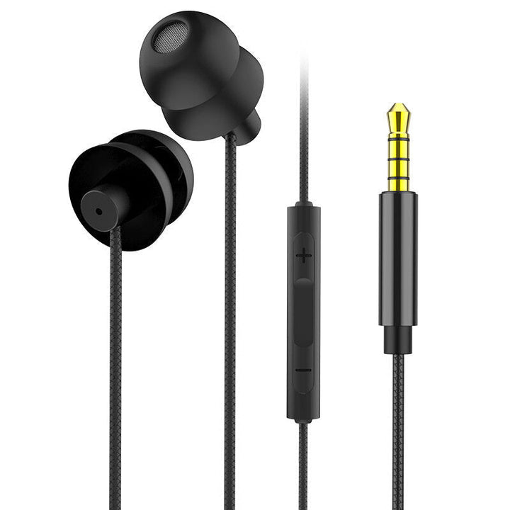 Headsets HiFi HD Sound Noise Reduction Half in-Ear 3.5mm Wired Control Stereo Earphones Headphone With Mic Image 7