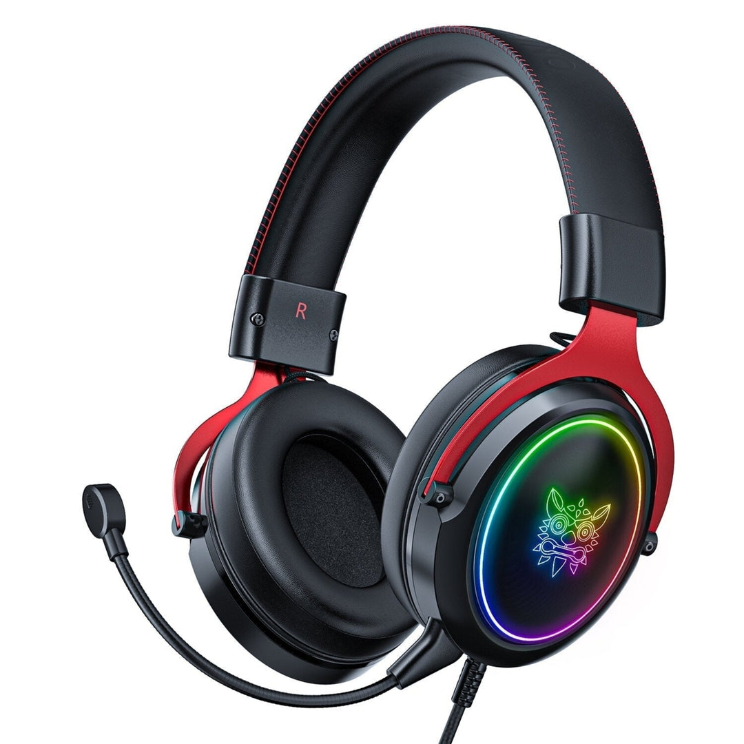 Wired Gaming Headphones Stereo 50MM Dynamic Noise Reduction RGB Luminous 3.5MM Gamer Headset with Detachable Mic Image 7