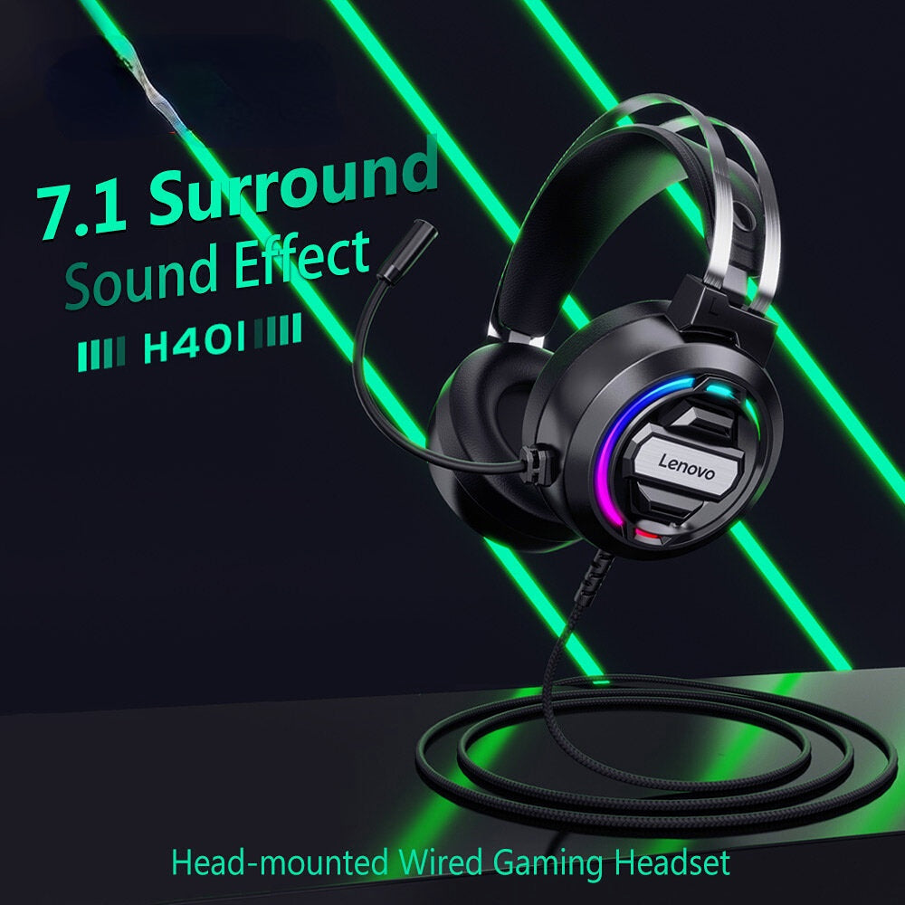 Gaming Headset Over-ear 3.5mm USB 7.1 Surround Sound Deep Bass Stereo Game Headphones with Mic for PC Laptop Gamer Image 2
