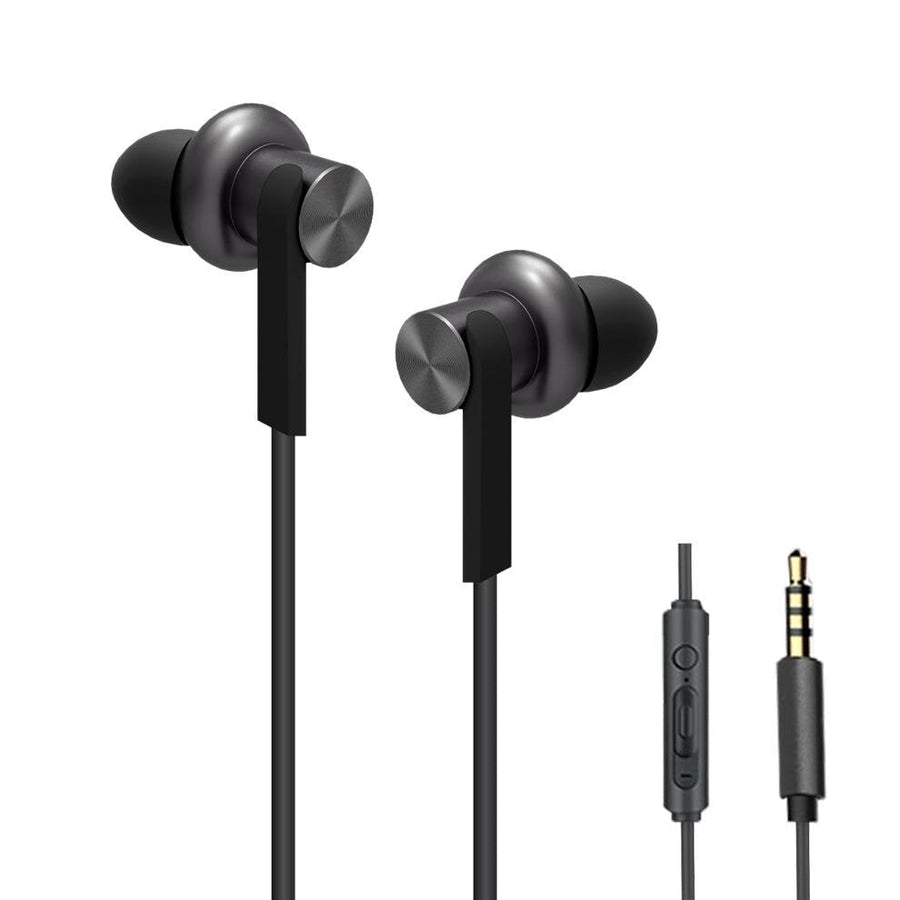 Metal Noise Reduction Wired In-ear Earphone Headphones with HD Mic Volume Control for Phones PC Image 1