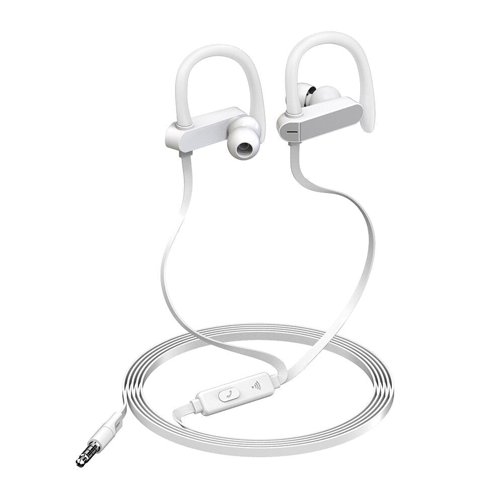 Sports Ear Hook Earphone Universal Wired Headset With Mic for Mobile Phones PC Image 1