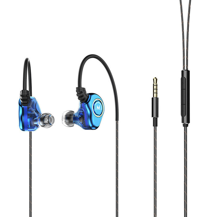 Type C 3.5mm Plug Double Moving Coil Two Speaker In Ear Earphone Waterproof Sports Hi-Fi Headphone Image 3