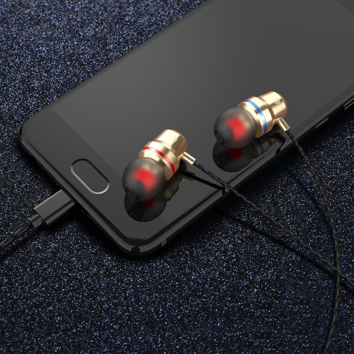 Type-c Metal In-ear Earphone Heavy Bass Wired Control Headphone Stereo Music HIFI Sport Headset With Mic for Image 4
