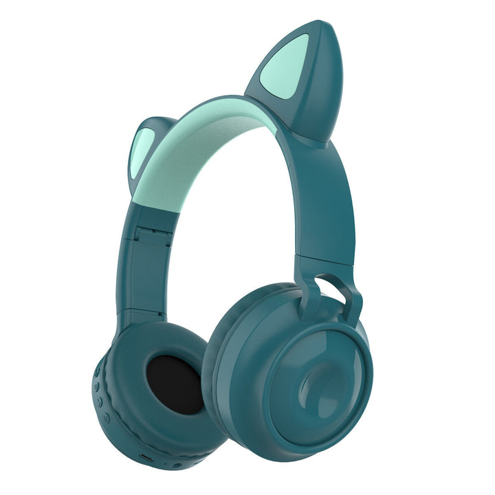 Wireless bluetooth Cat Ear Headphone Foldable Over-ear Stereo Music Sport Headset with Mic Image 4