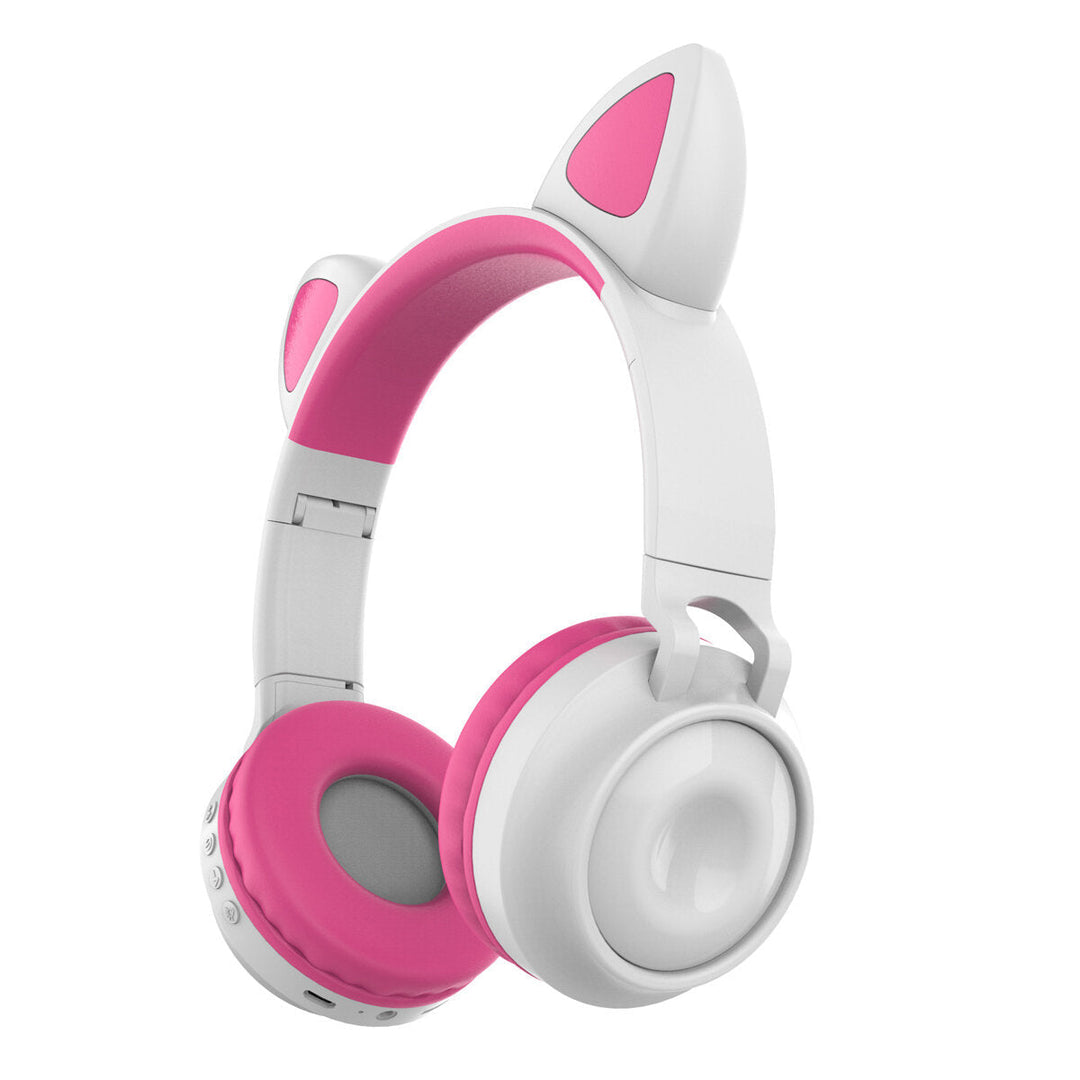 Wireless bluetooth Cat Ear Headphone Foldable Over-ear Stereo Music Sport Headset with Mic Image 7