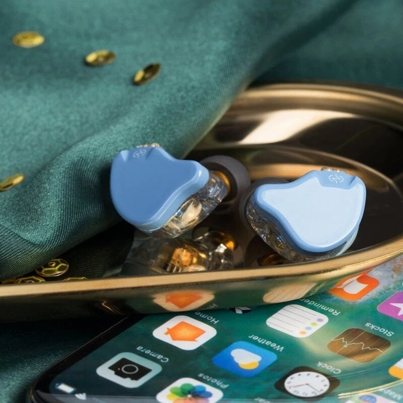 Emerald Wired Headphones in-Ear Monitors Headset Monitors Earbud HIFI Bass Sport Earphone [1DD BA] Image 4
