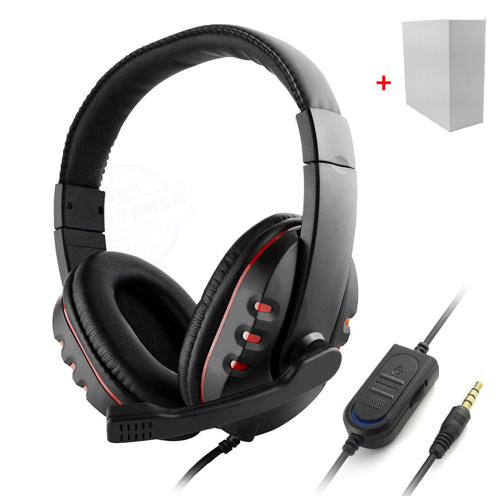 Gaming Headphones 40mm Drivers Surround Sound Bass 3.5mm Head-Mounted Wired Headset with Mic for Gamer Image 6