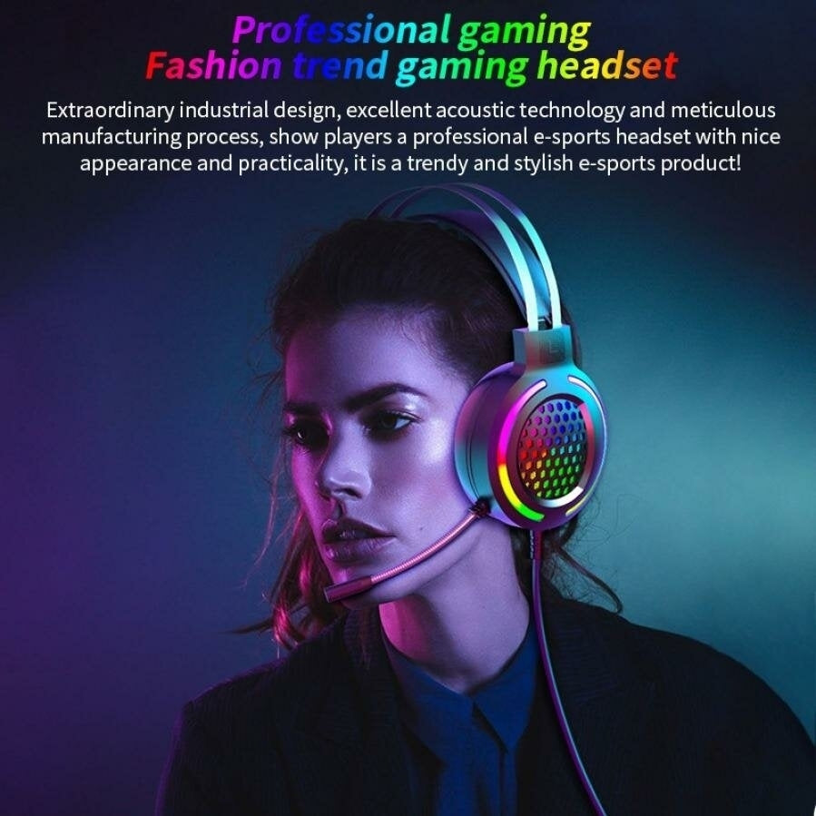 Gaming Headset 7.1 Surround Sound USB 3.5mm Wired RGB Light Gaming Headphones With Microphone For Tablet PC for PS4 Image 3
