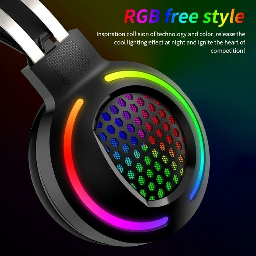Gaming Headset 7.1 Surround Sound USB 3.5mm Wired RGB Light Gaming Headphones With Microphone For Tablet PC for PS4 Image 4