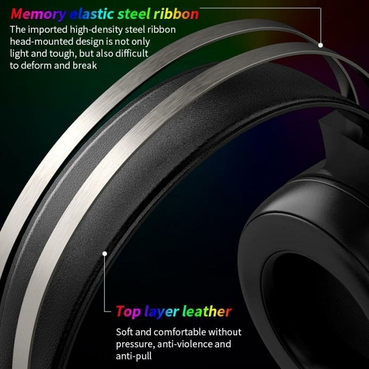 Gaming Headset 7.1 Surround Sound USB 3.5mm Wired RGB Light Gaming Headphones With Microphone For Tablet PC for PS4 Image 7