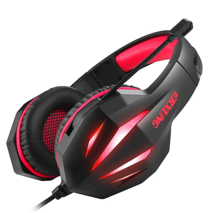 Gaming Headset Wired Stereo Sound LED Light Headsets Noise-cancelling Game Headphones With Mic Image 4
