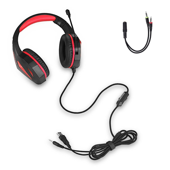 Gaming Headset Wired Stereo Sound LED Light Headsets Noise-cancelling Game Headphones With Mic Image 4
