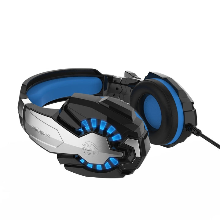 Gaming Headset Multi-functional Noise Cancelling Head-mounted Luminous Headset Gaming Wired Headphone Image 9