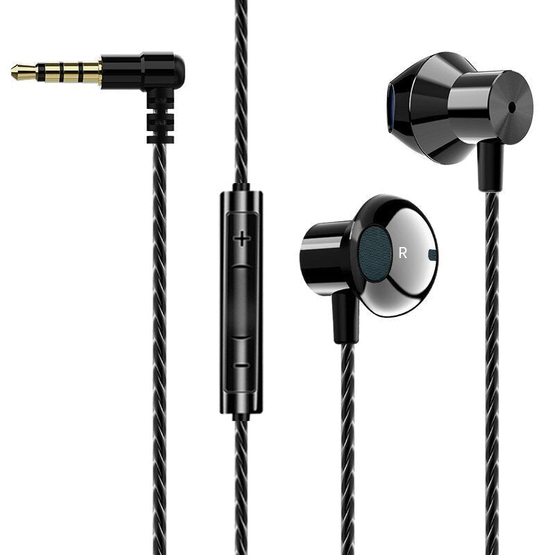 Metal Stereo Bass Earphone Gaming Music Earbuds For Laptop PC Image 1