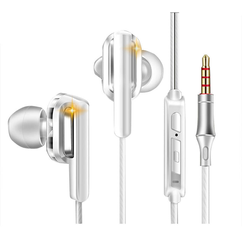 Dual Dynamic In-ear Earphone Wired Control Heavy Bass HiFi Headphone with Mic Image 3