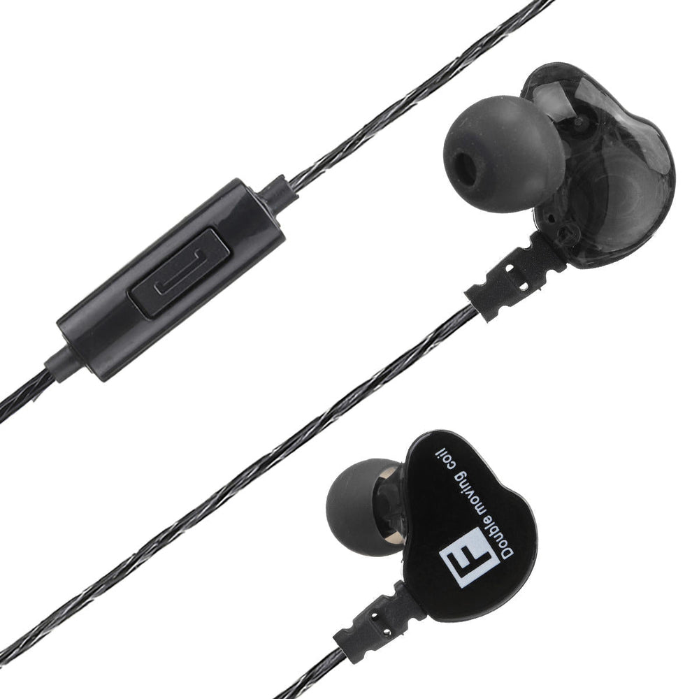 Double Dynamic Universal Earphone Bass In-ear Waterproof Mobile Phone Headset Image 2