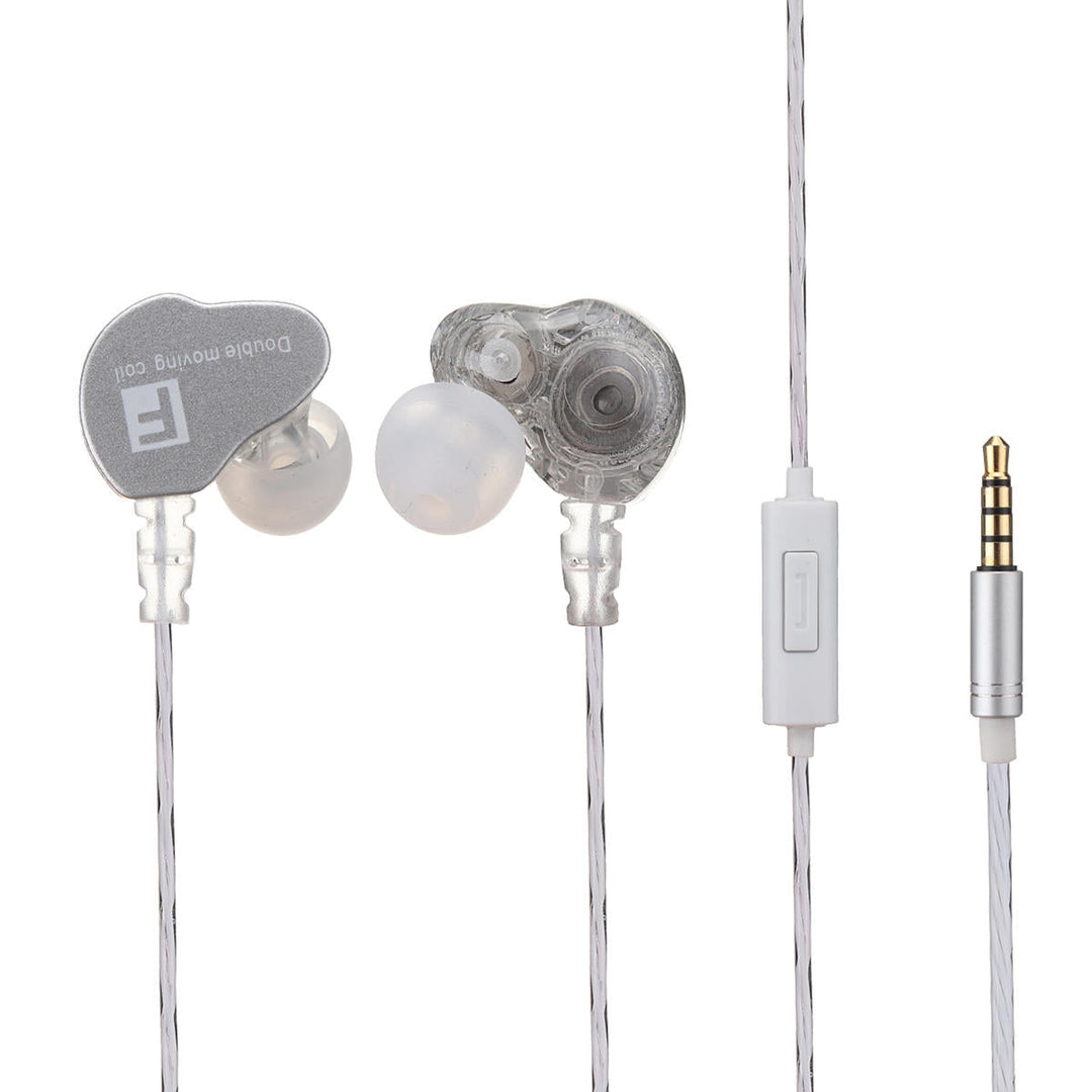 Double Dynamic Universal Earphone Bass In-ear Waterproof Mobile Phone Headset Image 4