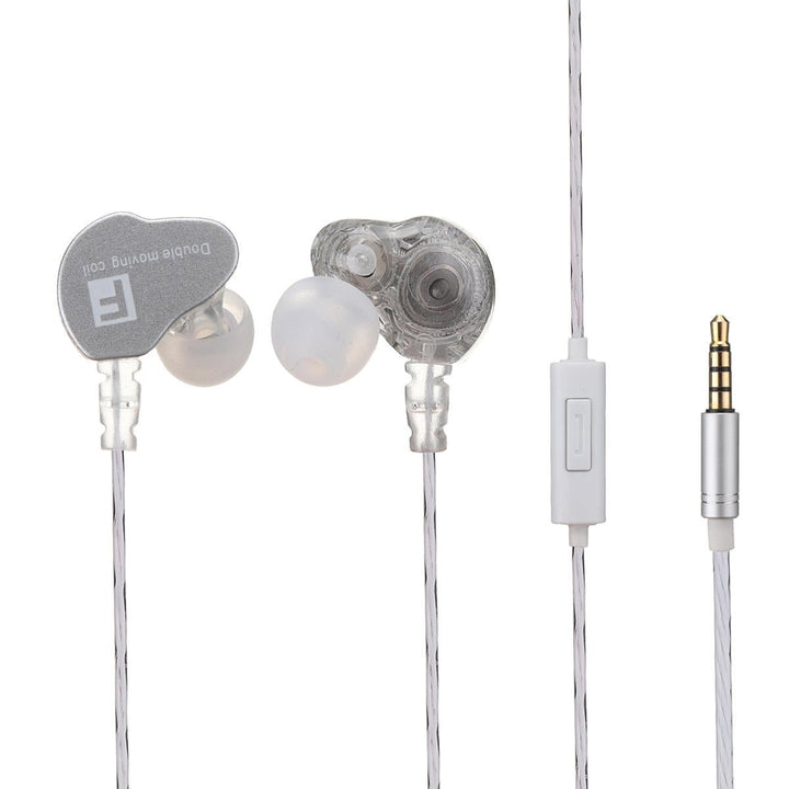 Double Dynamic Universal Earphone Bass In-ear Waterproof Mobile Phone Headset Image 1