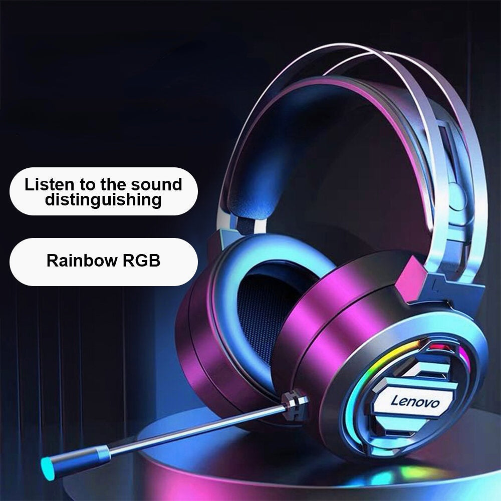 Headphone 7.1 RGB Light Heavy Bass 50mm Loudspeaker Gamming Wired Headphones wtih Adjustable Microphone Image 2