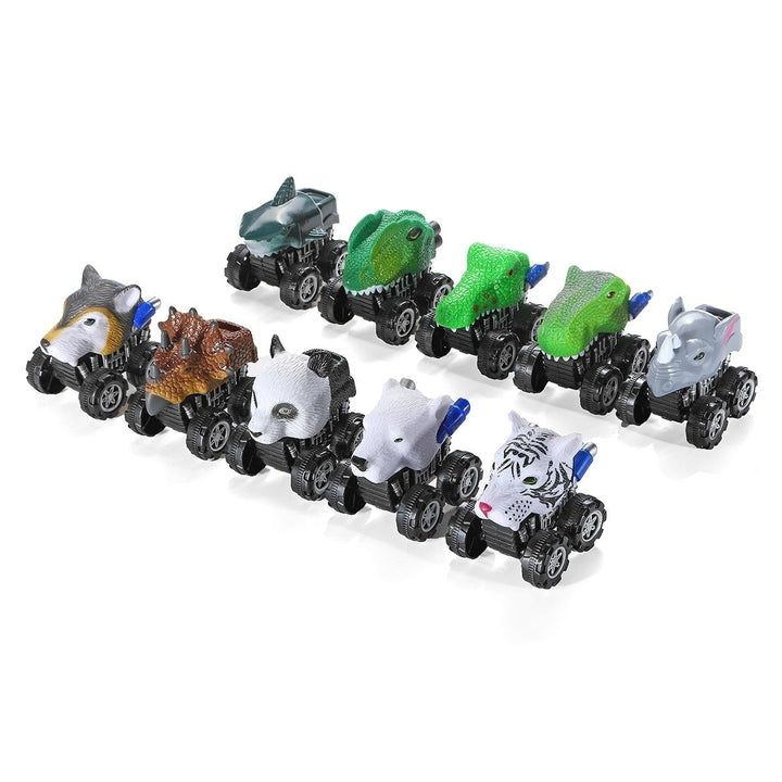 Dinosaur Cars Toys Animal Model Funny Gift Collection Image 2