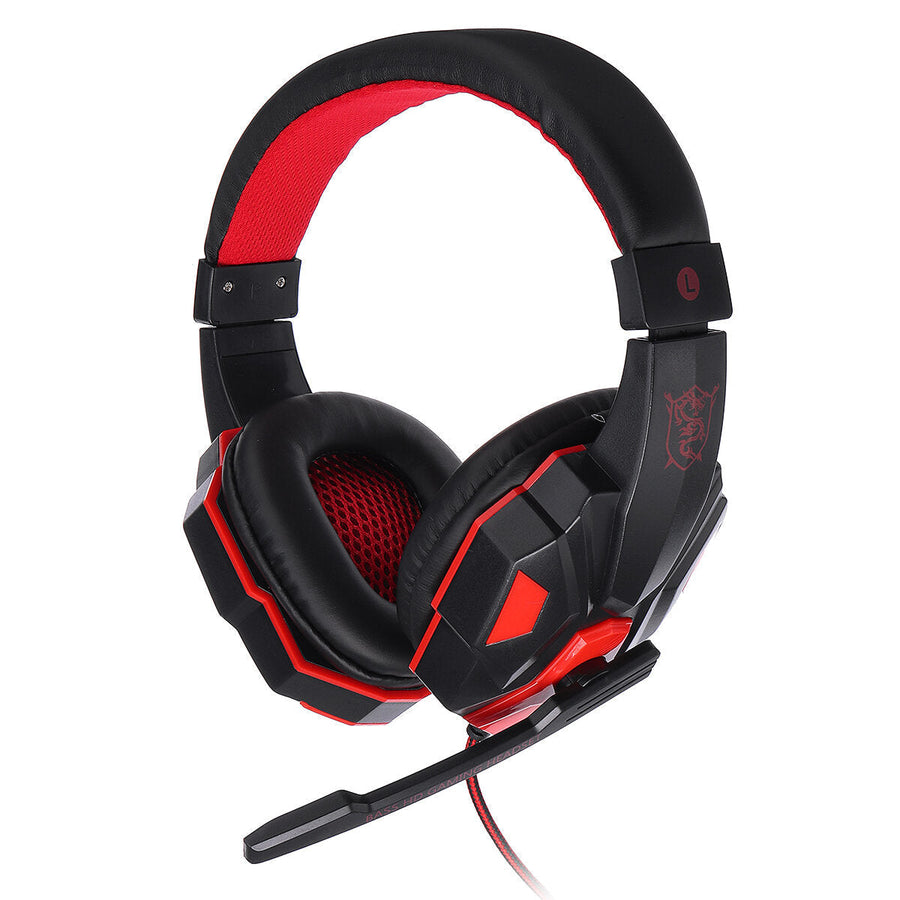 Gaming Headphones Wired Gamer Headset Stereo Sound Over Ear Headphone with Mic LED Light for PS4 XBOX PC Laptop Computer Image 1