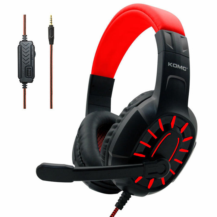 Gaming Headset Stereo 40mm Dynamic Drivers Noise Reduction Earphone 3.5mm Wired Head-Mounded Gaming Headphones with Mic Image 6