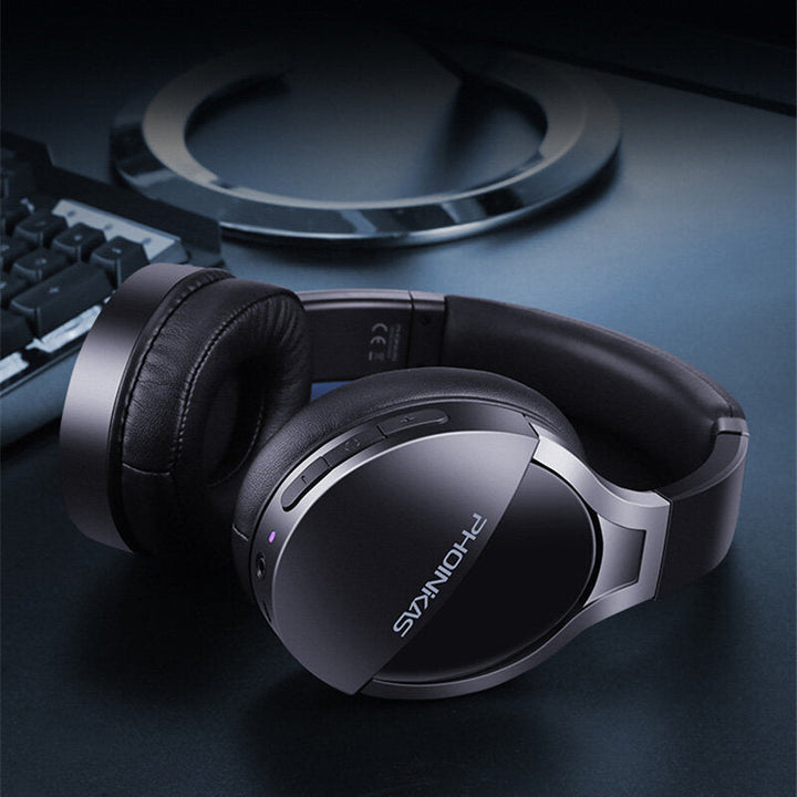 Gaming Headset Wireless bluetooth V5.0 Headphones 6D Surround Sound Noise Reduction AUX-In 40h Battery Life Foldable Image 3