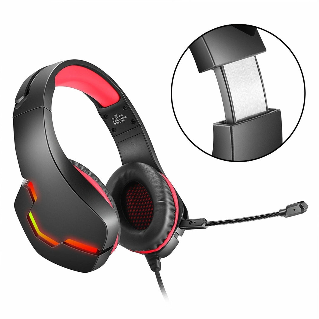 Gaming Headset USB 7.1 3.5mm Wired Deep Bass Stereo LED Light Headphone with Mic for PS4 Xbox PC Laptop Gamer Image 6
