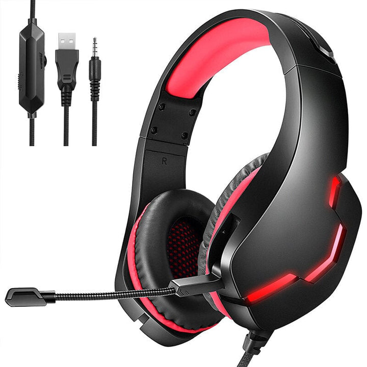 Gaming Headset USB 7.1 3.5mm Wired Deep Bass Stereo LED Light Headphone with Mic for PS4 Xbox PC Laptop Gamer Image 1
