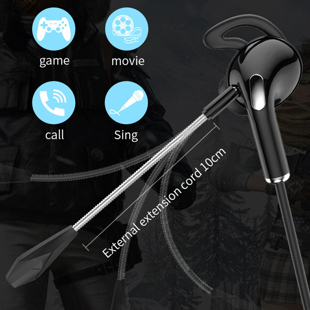 Wired Earphone 7.1 Surround Stereo 13MM Dynamic Earbuds 3.5MM In-Ear Gaming Headset with Detachable Dual Mic Image 3