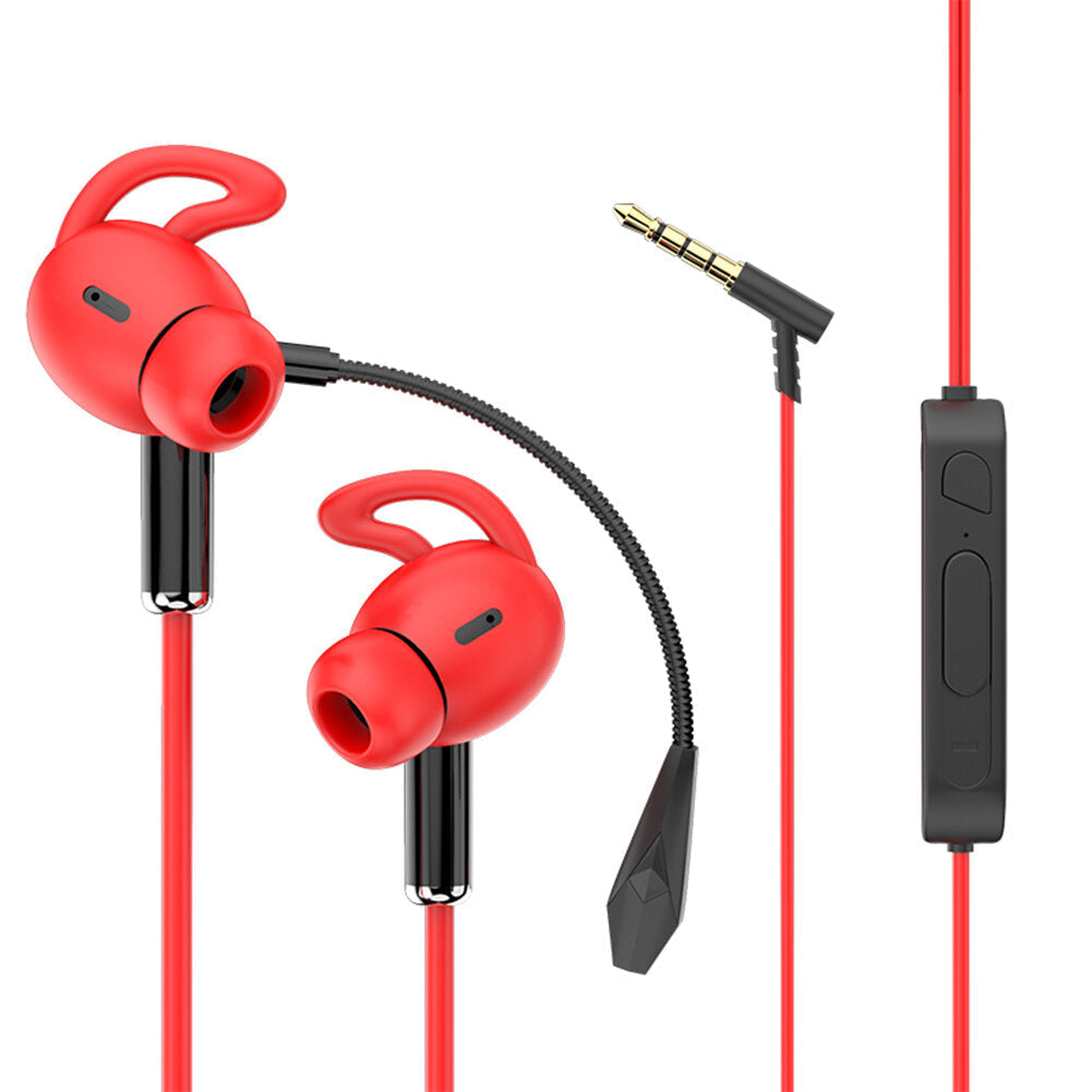Wired Earphone 7.1 Surround Stereo 13MM Dynamic Earbuds 3.5MM In-Ear Gaming Headset with Detachable Dual Mic Image 1