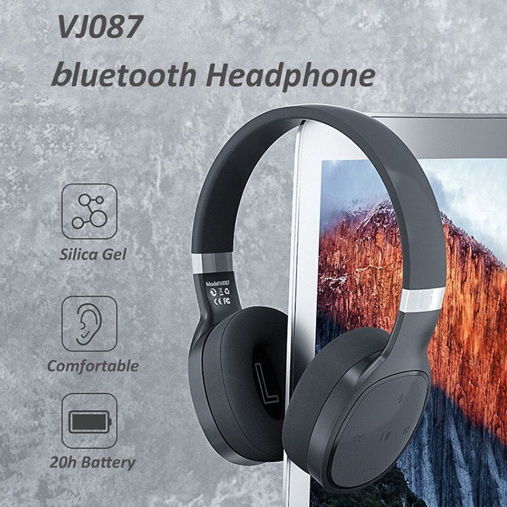 Wireless bluetooth 5.0 Headphone Deep Bass HiFi Stereo Sound Head-mounted Portable Foldable Sports Headset With Image 4