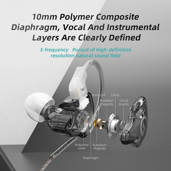 Dynamic In-Ear Wired Earphone HiFi Noice Cancelling Sport Game Earphone Detachable Cable Earplugs Headphone With Image 4
