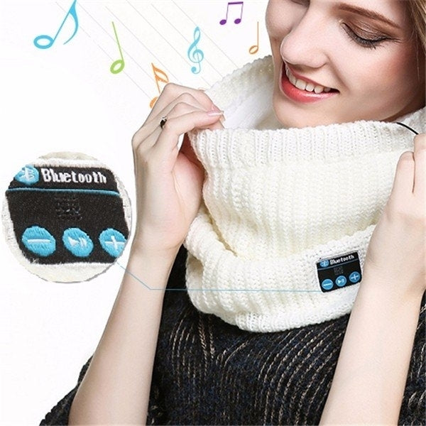 Universal bluetooth Headset Scarf Warm Winter Knitting Music Collar Scarf for iPhone Samsung Image 2